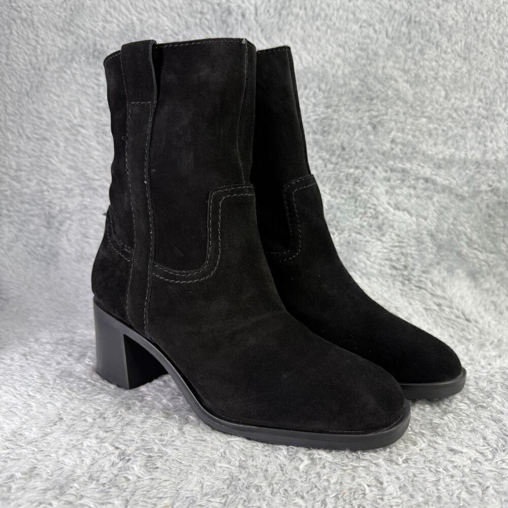 Steve Madden Romney Ankle Boots Women's Black Suede Bootie Size 8 M Pull On - Picture 6 of 12